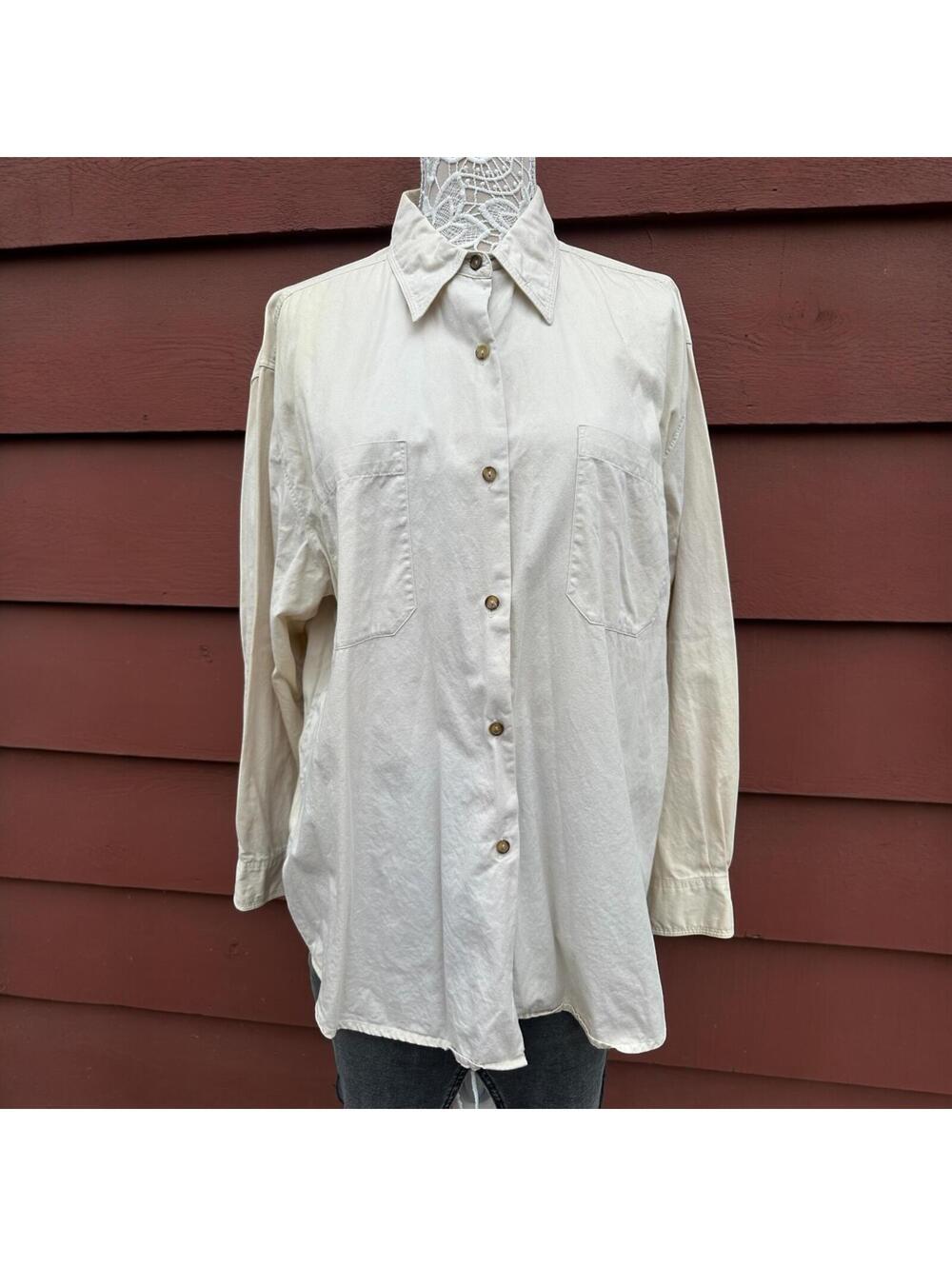 Limited Chinos Beige Cotton Button Up Shirt Utility Minimalist